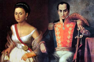 Manuela Sáenz y Simón Bolívar