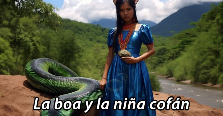 Leyenda Cofán, la boa y la niña cofán